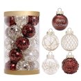 thumbnail image 2 of 25 Pcs Christmas Ball Ornaments Set, 2.36'' Shatterproof Xmas Tree hanging Balls Ornaments, Clear Ball Ornaments for Christmas Tree, Holiday Decorations, Coffee & Gold, 2 of 8