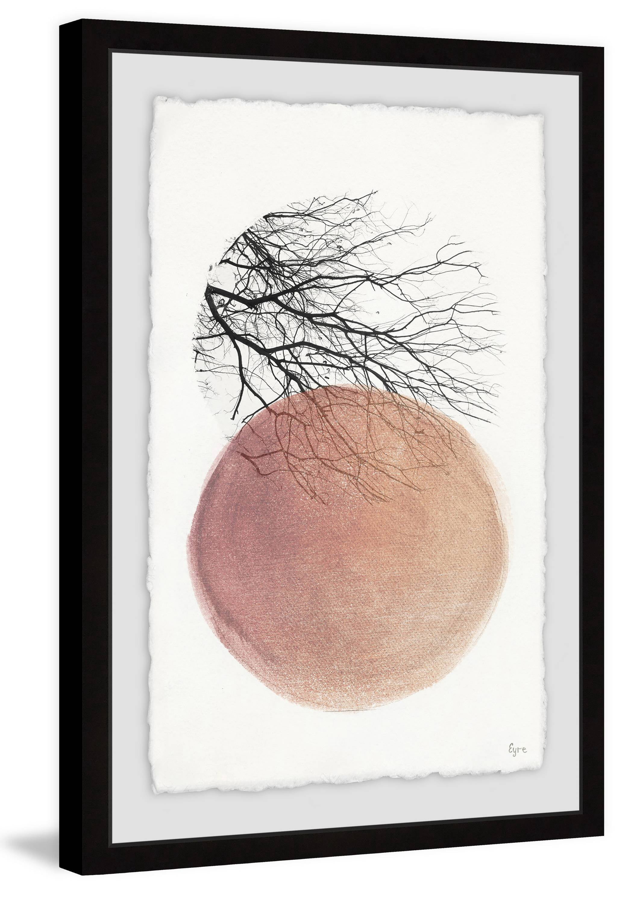 Tree in Isolation Framed Painting Print