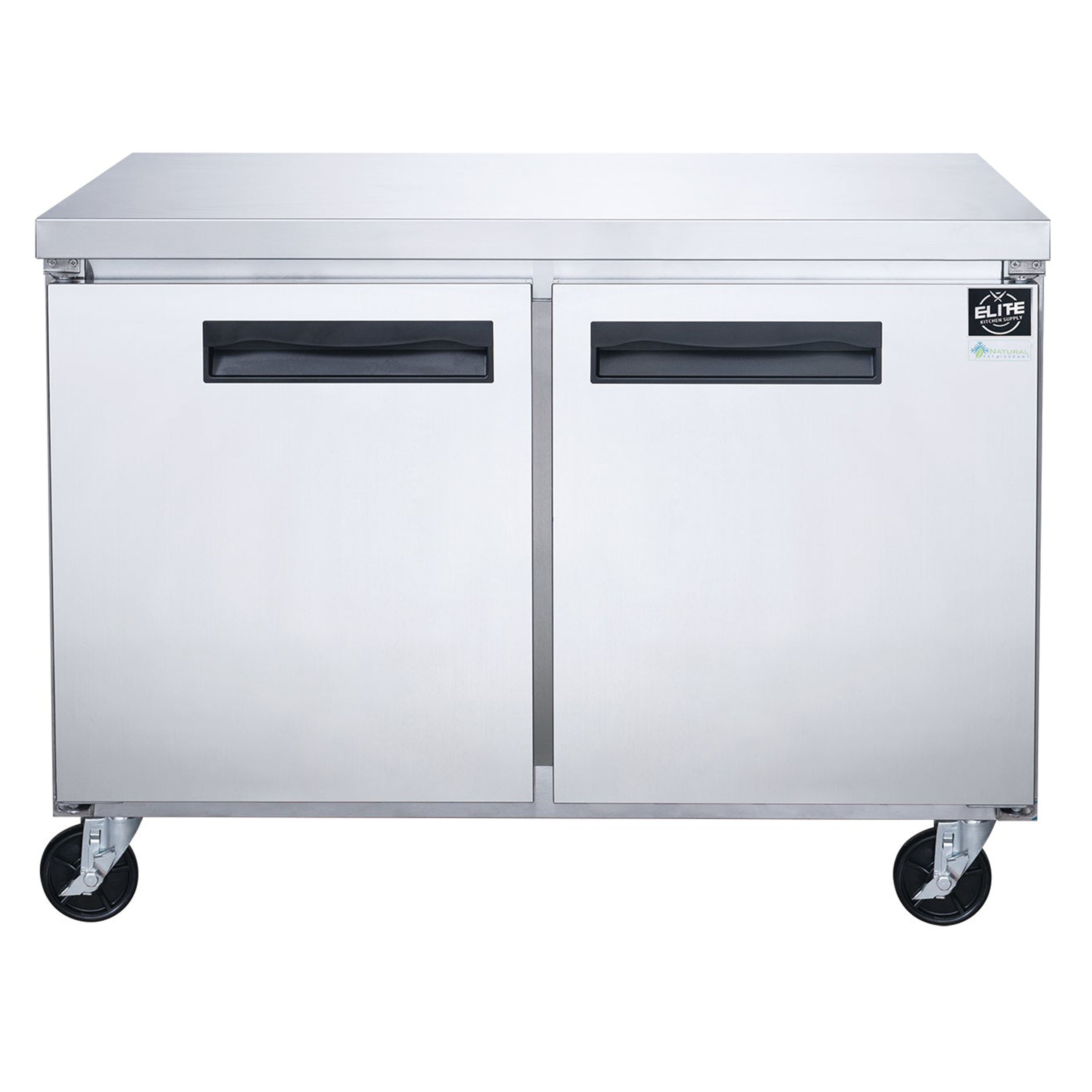 60 in. Two Door Commercial Upright Undercounter/Worktop Refrigerator 16 Cu. Ft.