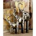 thumbnail image 3 of 11" x 14" Silver Ceramic Elephant Sculpture, by DecMode, 3 of 12