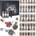 thumbnail image 1 of czcpp-Witchcraft Supplies Herbs and Flowers Kit - 24 Pieces of Natural Dried Herbs Set with Crystals Spoon - Witchy Beginners Experienced Dried Herbs Box for Spells Rituals Room Altar Decor, 1 of 4