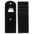 thumbnail image 1 of Uxcell 4 Pcs Bolsa de Reloj de Terciopelo, Funda de Viaje para Reloj Portátil, Bolsa de Almacenamiento Suave con Botón a Presión y Almohadilla Interior para Hombres y Mujeres, Regalo, Negro, 1 of 6