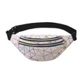 thumbnail image 1 of Riñonera de piel sintética con patrón de costura, unisex, bandolera, riñonera con láser distintivo, riñonera de playa, riñonera, 1 of 6