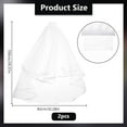 thumbnail image 2 of 2 Pcs Polyester Bridal Veils with Hair Comb White Lace Wedding Edge Veil Bridal Veils with Hair Clip for Women Party, 2 of 7