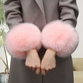 thumbnail image 4 of Tnobhg 1 Pair Winter Wrist Cuff Sleeves Super Soft Faux Fur Elastic Solid Color Anti-slip Lightweight Washable Warm Cold Resistant Lady Wrist Accessories, 4 of 8