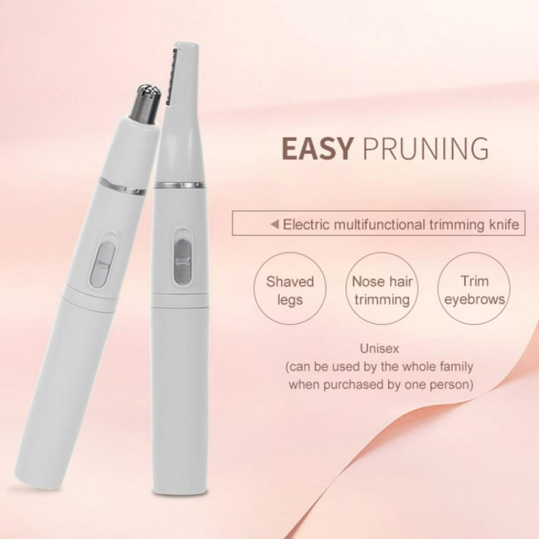 2-in-1 Rechargeable Eyebrow and Nose Hair Trimmer for Women and