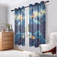 thumbnail image 7 of Sheer Curtains 2 Panels Set Grommet Drapes Window Treatments Light Filtering for Bedroom Living Room W52 x L63 Space Pixel Style, 7 of 7