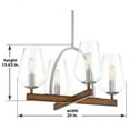 thumbnail image 2 of Convertible Chandelier 4 Light Koa Wood/Pewter Steel/Glass 15.63 Inches Tall By 20 Inches Wide     -Traditional Installation Minka Lavery 1064-699, 2 of 2