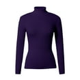 thumbnail image 4 of Bibifish Women Sweaters Winter Warm Long Sleeve High Neck Basic Pullover Sweaters Solid Color Casual Workout Knitted Tops For Ladies, 4 of 4