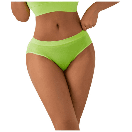 Fulorrnie Underwear for Women Breathable Seamless Briefs Comfort Panties Waistband Elastic Waist Stretchable Panty  Green  M