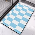 thumbnail image 5 of 20x32 in Checkered Bathroom Rug - Non-Slip, Long Bath Mat, Water-Absorbing, Soft Microfiber, Machine Washable for Showers., 5 of 5