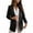 Black, variant on Patlollav Womens Ladies Solid Turn Down Collar Jacket Long Sleeve Coat Outerwear Blazer
