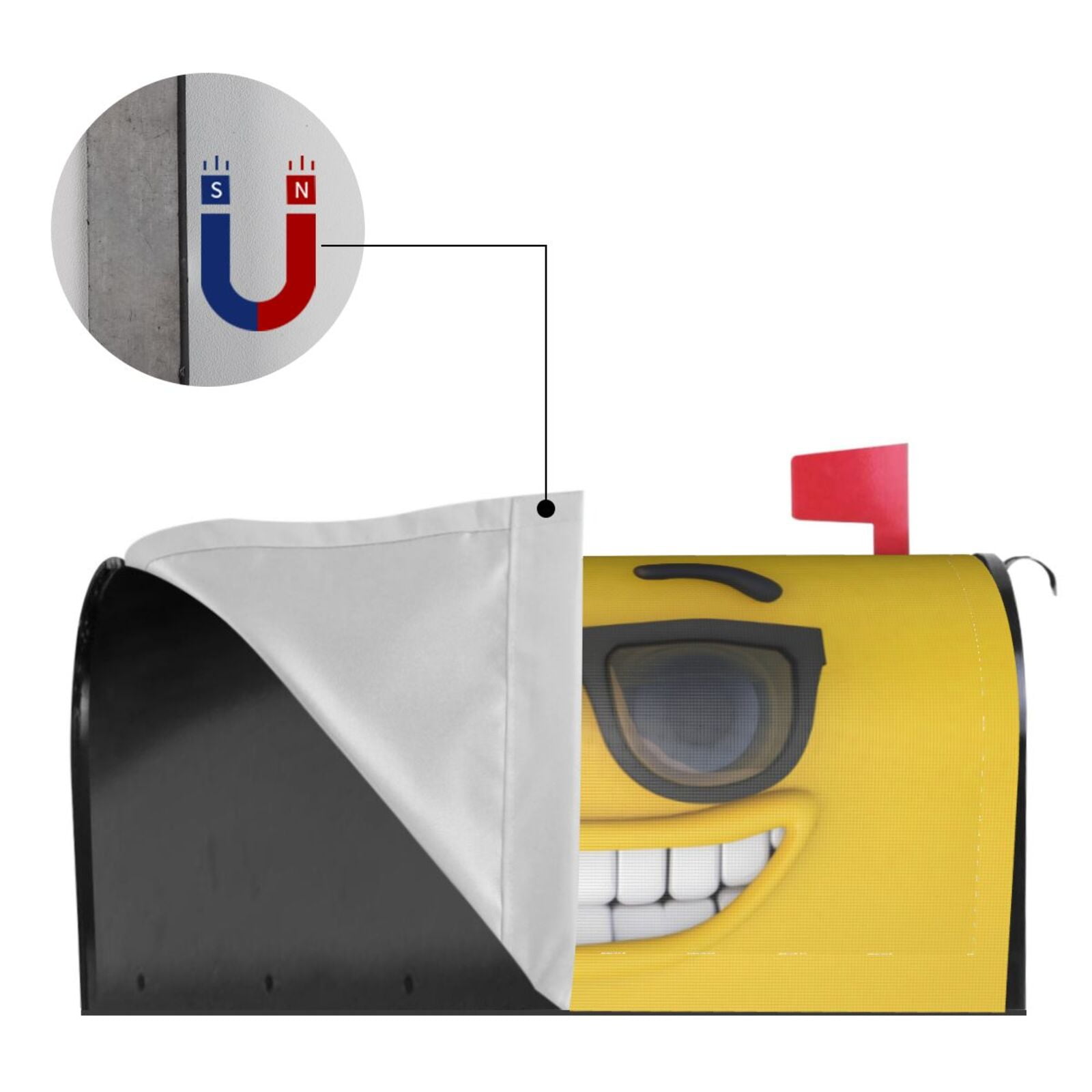 Kdxio Magnetic Mailbox Cover 25.5x21 in Mailbox Cover Outdoor Decoration Holiday Mailbox Covers for Home Garden Yard-25.5x21 in