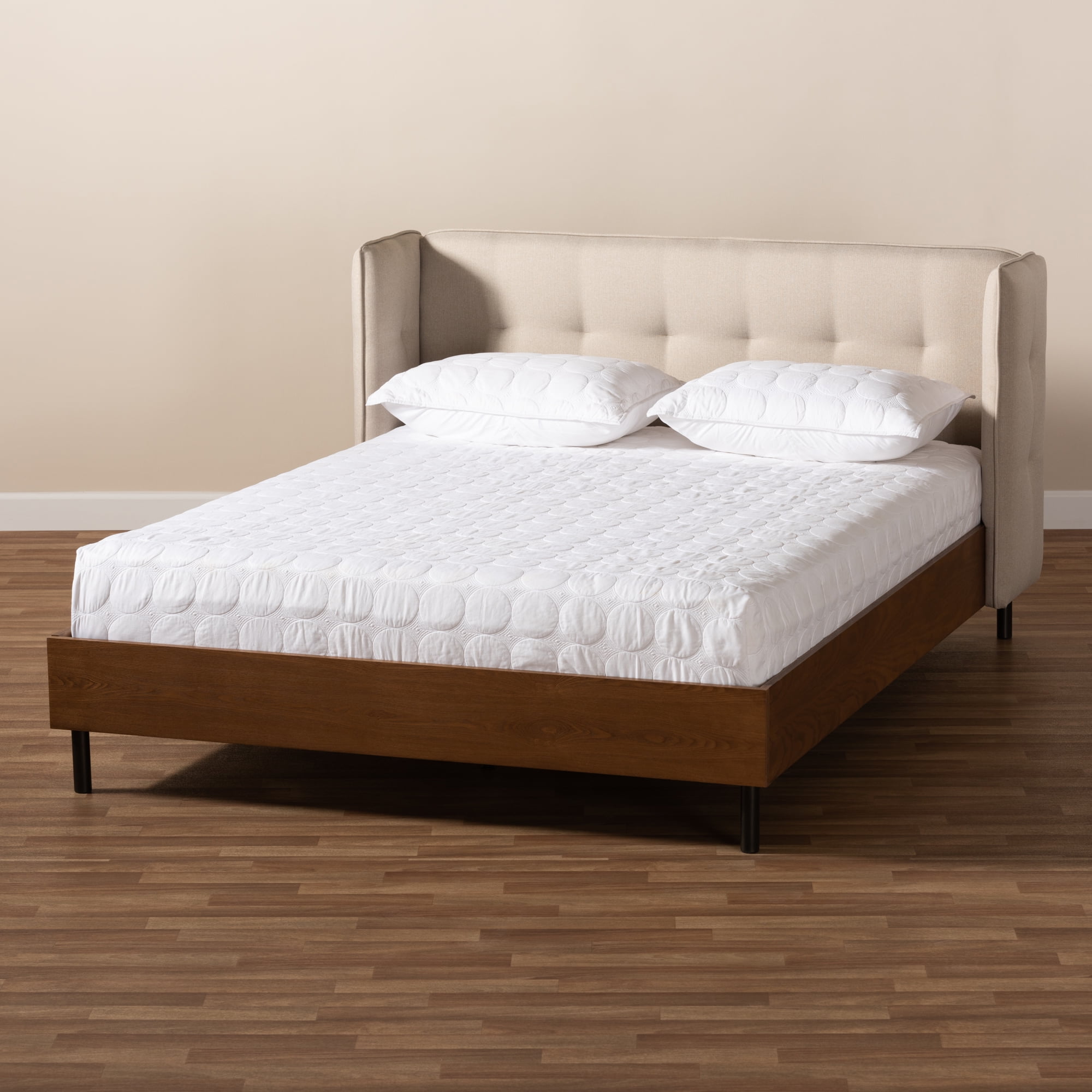 walnut platform bed