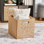 Better Homes & Gardens Fabric Cube Storage Bins (12.75 x 12.75), Natural, 2 Pack