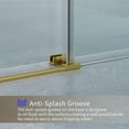 thumbnail image 6 of Kullavik Shower Door 56-60" W x 76" H Frameless Shower Door,Sliding Shower Door with 5/16"(8mm) Clear Tempered Glass,Glass Shower Door w/Seal Strip Parts and Handle,Stainless Steel Hardware,Gold, 6 of 9