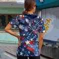 thumbnail image 3 of IROINNID Patriotic Shirts for Women Round Neck T-Shirt America Independence Day Blouse Tops Short Sleeve Tops, 3 of 6