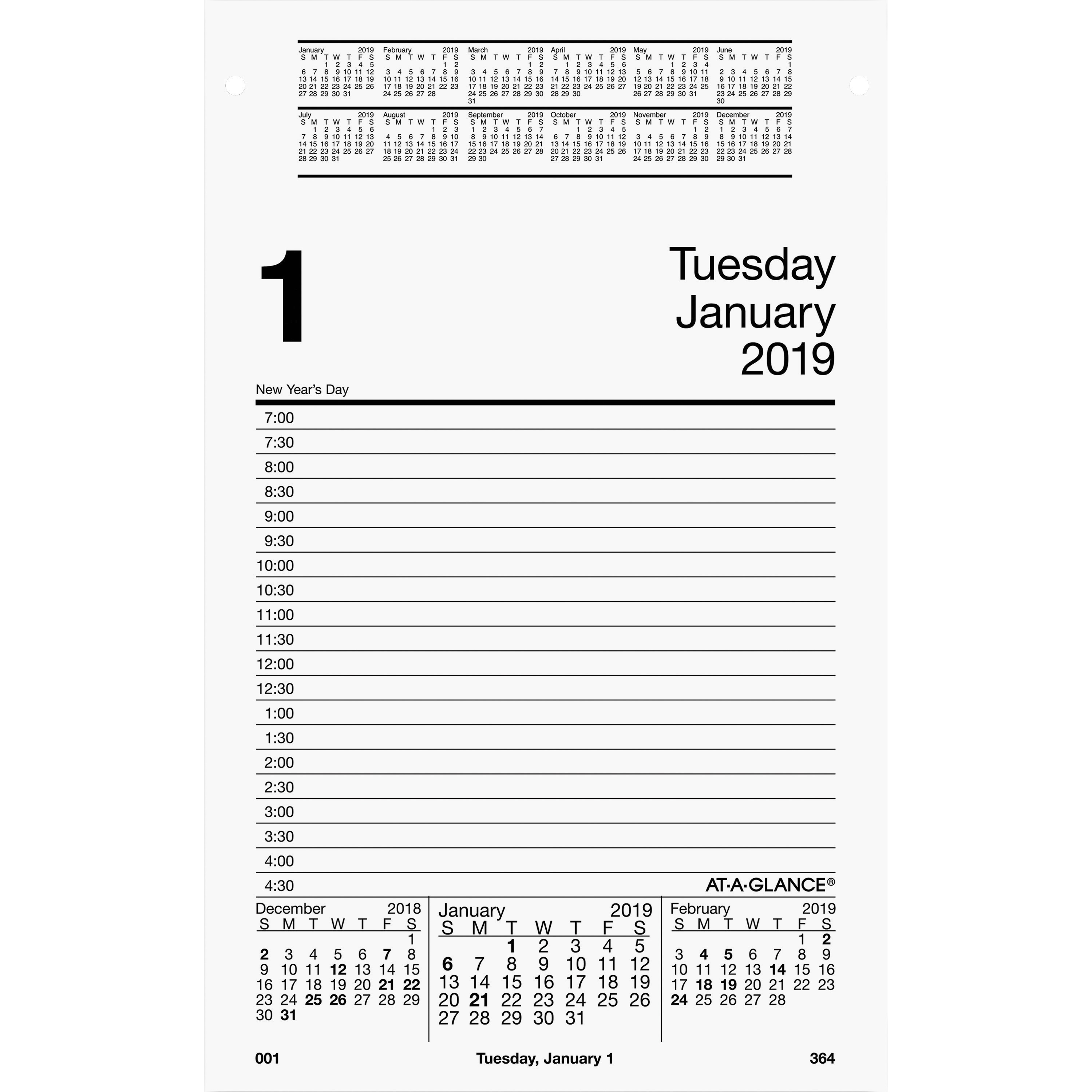 Daily PadStyle Desk Calendar Refill