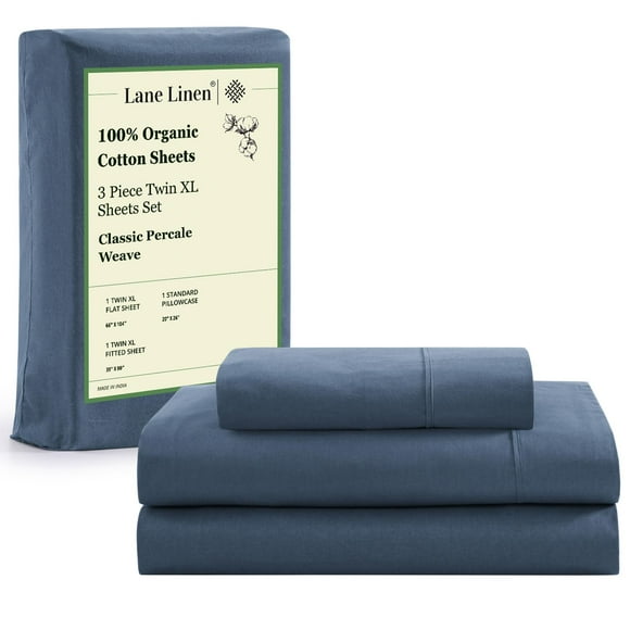 Juego de sábanas LANE LINEN 100% algodón orgánico mercerizado Twin XL