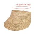 thumbnail image 4 of lanema Womens Summer Woven Straw Open Top for Sun Hat Foldable Packable Roll-up Wide Brim Sunscreen Outdoor Sports Beach Visors Baseball Cap, 4 of 10