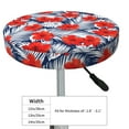 thumbnail image 4 of Bingfone Leaves And Flowers Padded Round Bar Stool Cover Cushion with Elastic Fabric Round Chair Seat - Leaves And Flowers, 4 of 7