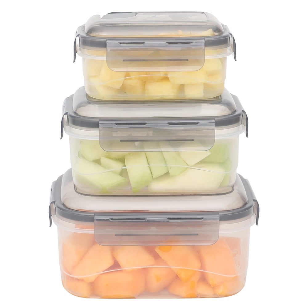 4-Piece Rectangular Glass Food Container with Vent Lid – The House