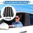 thumbnail image 2 of Unique Bargains 6 Pcs Moldura de Ventana del Pilar de la Puerta para Cadillac ATS 2013-2015 Negro Frontal Trasero Izquierdo Derecho Sticker Antirrayones Cubierta Exterior del Pilar de la Puerta, 2 of 7