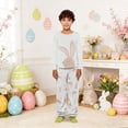thumbnail image 2 of Family Easter Pajama Set Long Sleeve Top Pants Breathable Comfortable Fabric Bunny Egg Print Loungewear Perfect For Spring Celebrations And Family Bonding, 2 of 4