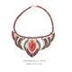 thumbnail image 3 of Gargantilla étnica hecha a mano, collar con babero, cuentas multicolores, joyería bohemia llamativa para mujer (rojo), 3 of 5
