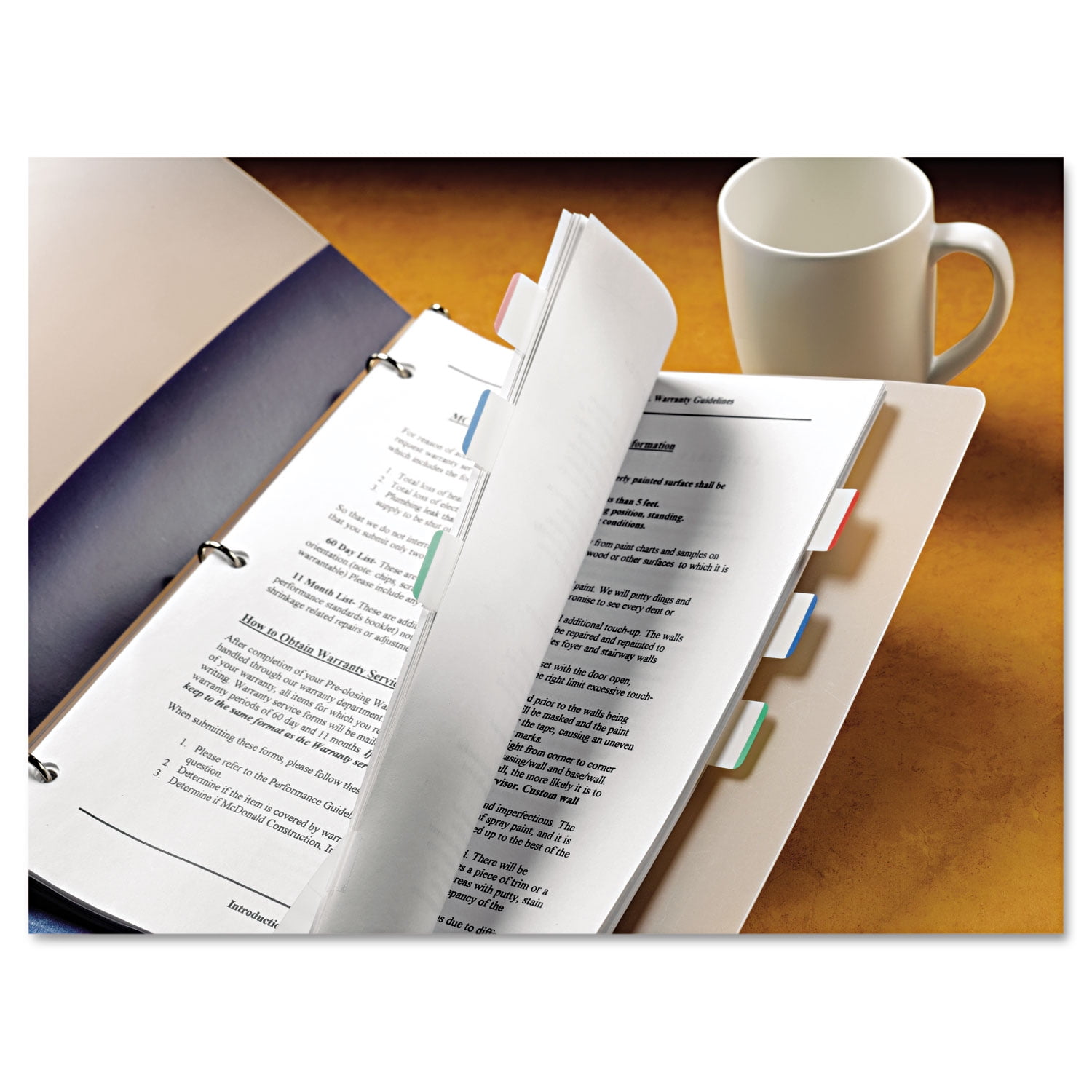 Post-it 1" Lined Tabs, Lined, Assorted Colors, 1" Wide, 66 Per Pack
