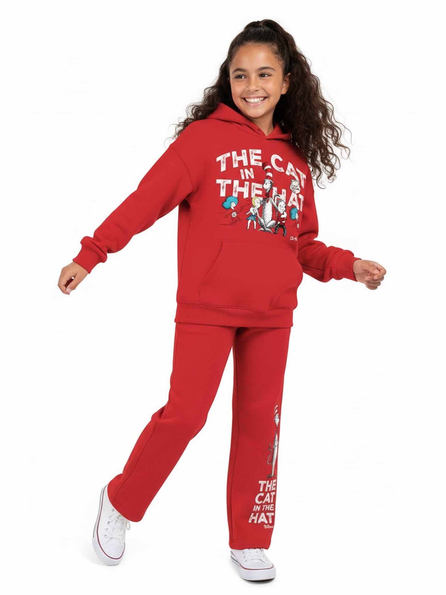 Dr. Seuss Girls and Big Girls Cat in the Hat Graphic Hoodie, Sizes 4-16
