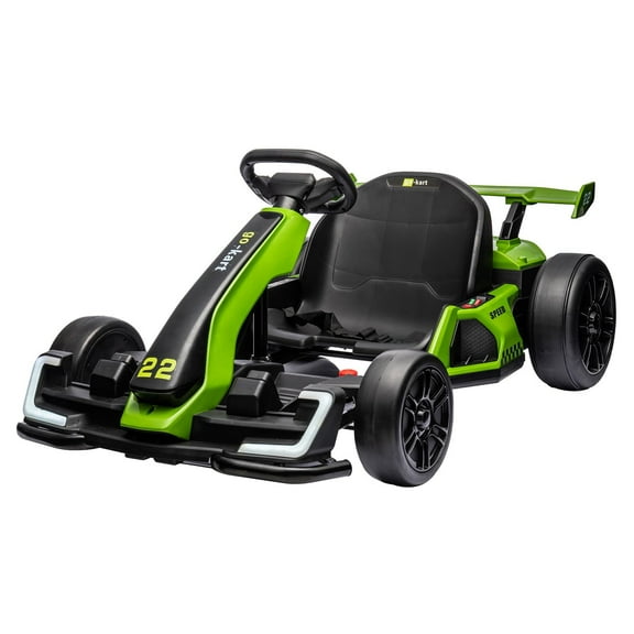 2025 New 24V 7.5 Mph Electric Go Kart,Go Kart Electric Drift Kart Car with Adjustable Seat,with 300W Strong Motor, Drift/Sport Mode, Big Battery, Eva Tire,Length Adjustmen,Racing Toy for Kids