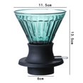 thumbnail image 4 of Hervidor de agua de vidrio/accesorio de preparación de tazas, goteador manual, olla de goteo resistente al calor, cafetera para oficina, Gran gotero de café Sunnimix Cafetera, 4 of 8