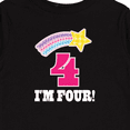 thumbnail image 4 of Inktastic 4th Birthday 4 Year Old Girls Rainbow Star Girls Long Sleeve Toddler T-Shirt, 4 of 5