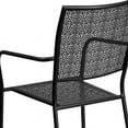thumbnail image 2 of 2 PACK Square Back Gold Metal Outdoor Patio Stackable Dining Chair For Commercial or Residential Use, 2 of 8