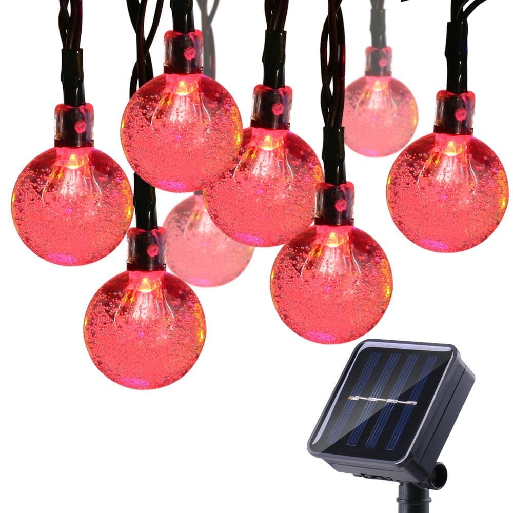 Somnr Solar String Lights Red 19.7 Ft 30 LED Outdoor photo 1