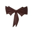 thumbnail image 6 of Extra-Thick Air-Cushioned Chair Back Bow – Decorative Ribbon for Banquet Chairs, Holiday Party Chair Decorations, Elegant Soft Fabric Bow for Weddings, Christmas & Special Events, 13.78in, Coffee, 6 of 6