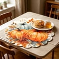 thumbnail image 3 of 5pcs Fall Pumpkin & Maple Leaf Seasonal Placemat, Waterproof Anti-Fouling Fabric, Thanksgiving & Halloween Themed Print, Decorative Table Mat for Kitchen Dining Room Autumn Party & Home Festive Decor, 3 of 6