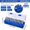 thumbnail image 3 of Iron Seal Stamps Mixed Patterns with 42 Compartments Plastic Cuboid Bead Containers EVA Board for DIY Crafts Making Mixed Color EVA Board: 19.5x5.4x0.4cm 1pc/set, 3 of 7