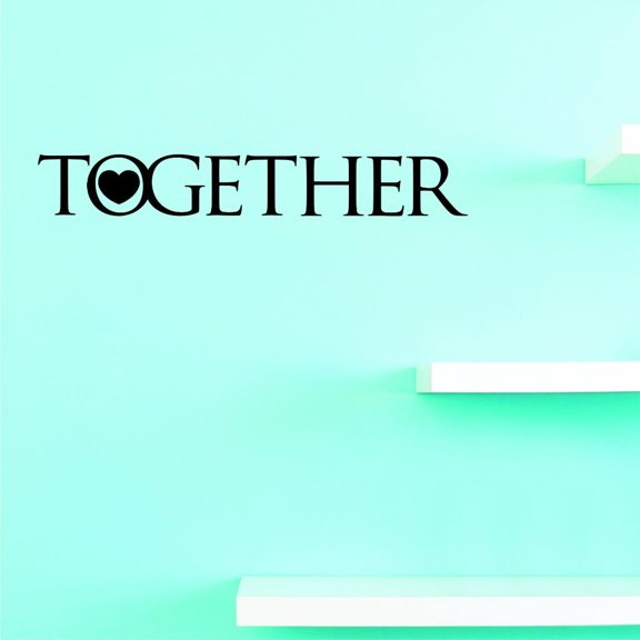 Custom Decals Together Wall Art Size: 10 X 36 Inches Color: Black