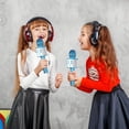 thumbnail image 5 of PayUSD Wireless Microphone for Kids Bluetooth Karaoke Microphone for adults 5-in-1 Portable Handheld Mic Speaker Birthday Christmas Gifts Toys for Girls Boys Adults All Age, Blue, 5 of 9