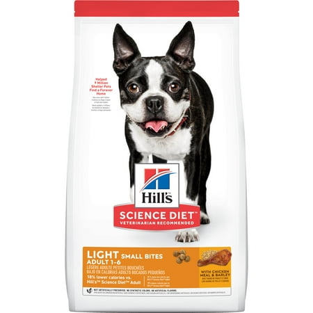 Hill's Science Diet Adult Light Small Bites with Chicken Meal & Barley Dry Dog Food, 30 lb (Best Weight Management Dog Food For Small Breeds)