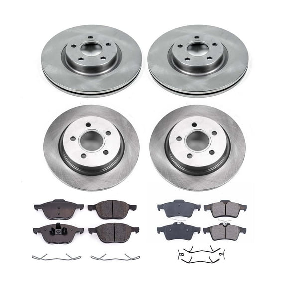 Ultimate Brakes Front and Rear Ceramic Brake Pad and Rotor Kit with Hardware WM81433