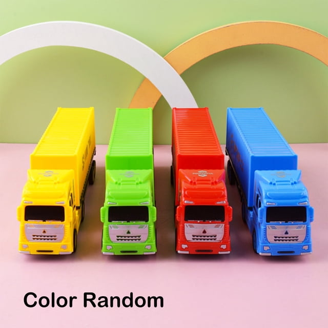 Camión de carga de plástico para niños, modelo a escala, semirremolque de alta resistencia, vehículo de transporte realista para niños, coche coleccionable, decoración, simulación de coche de plástico