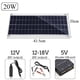 thumbnail image 1 of Dual Usb 12V Panel Solar Cargador De Coche Controlador De Cargador Solar Usb Acampar Al Aire Libre Luz Led Batería De Silicio Policristalino 10/15/20/25W Panel Solar Interfaz Usb Doble Panel Solar Speravity EL013830-02, 1 of 6