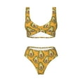 thumbnail image 4 of Daiia Avocado Dog Women's Bikini Set Two Piece Swimsuit High Waisted Bikini Adjustable Straps Bikini Perfect for Beach, Pool, and Summer Vacation-, 4 of 9