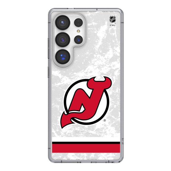 New Jersey Devils Galaxy Stripe Clear Ice Case