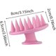 thumbnail image 3 of Cepillo de masaje para el cuero cabelludo, exfoliante de silicona para champú, ideal para lavar el cabello en la ducha y mejorar la circulación sanguínea – Rosa, 3 of 5
