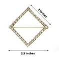 thumbnail image 3 of Efavormart 2" Gold Rhinestone Metal Chair Sash Band Buckle, Diamond Chair Wrap Bow Pin Brooch, 3 of 11
