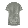 thumbnail image 5 of DecSea Womens Printed T Shirts V Neck Short Sleeve Casual Tops Loose Fit Basic Tees with Curved Hem, 5 of 5